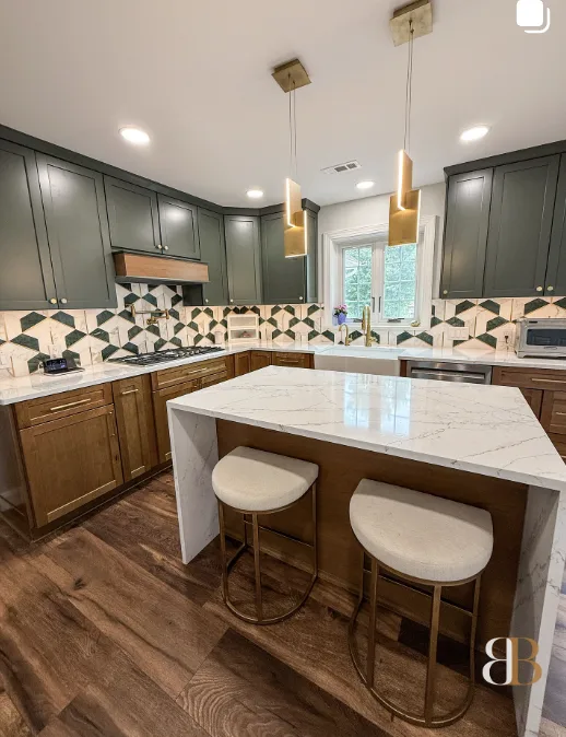 Custom kitchen remodel on the Main Line by B&B Associates Creations