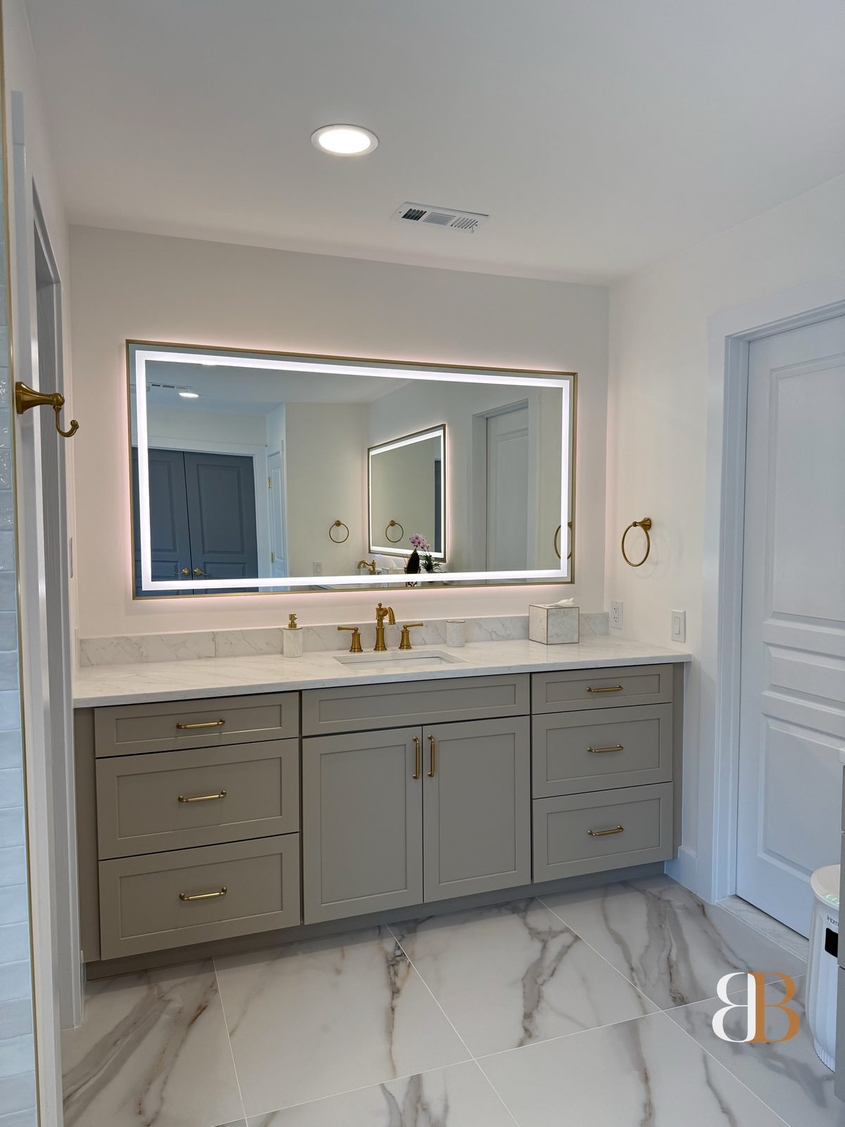 Transitional bathroom remodel in Ambler by B&B Associates Creations — photo 3