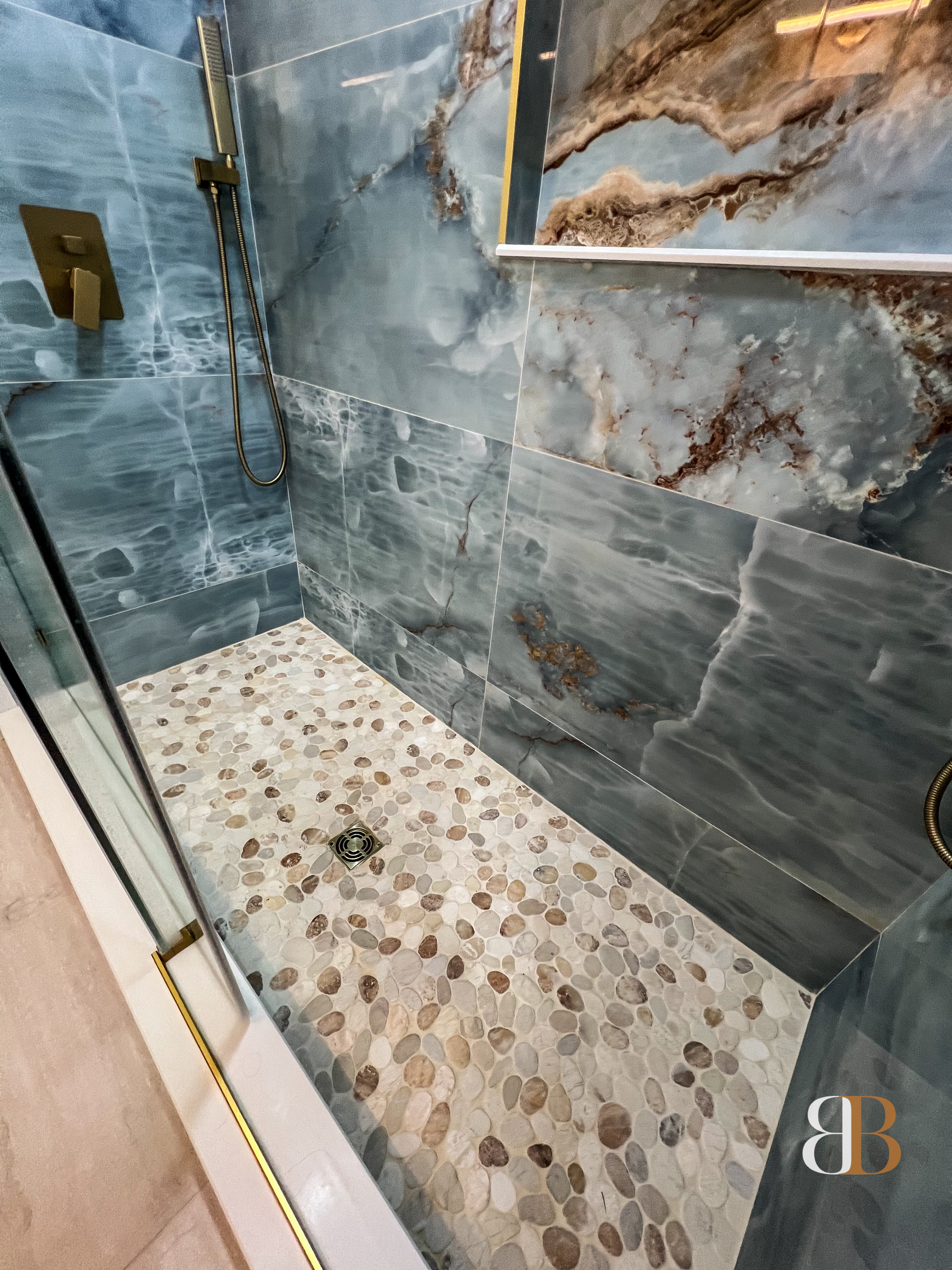 Contemporary bathroom remodel in Newtown by B&B Associates Creations — photo 2