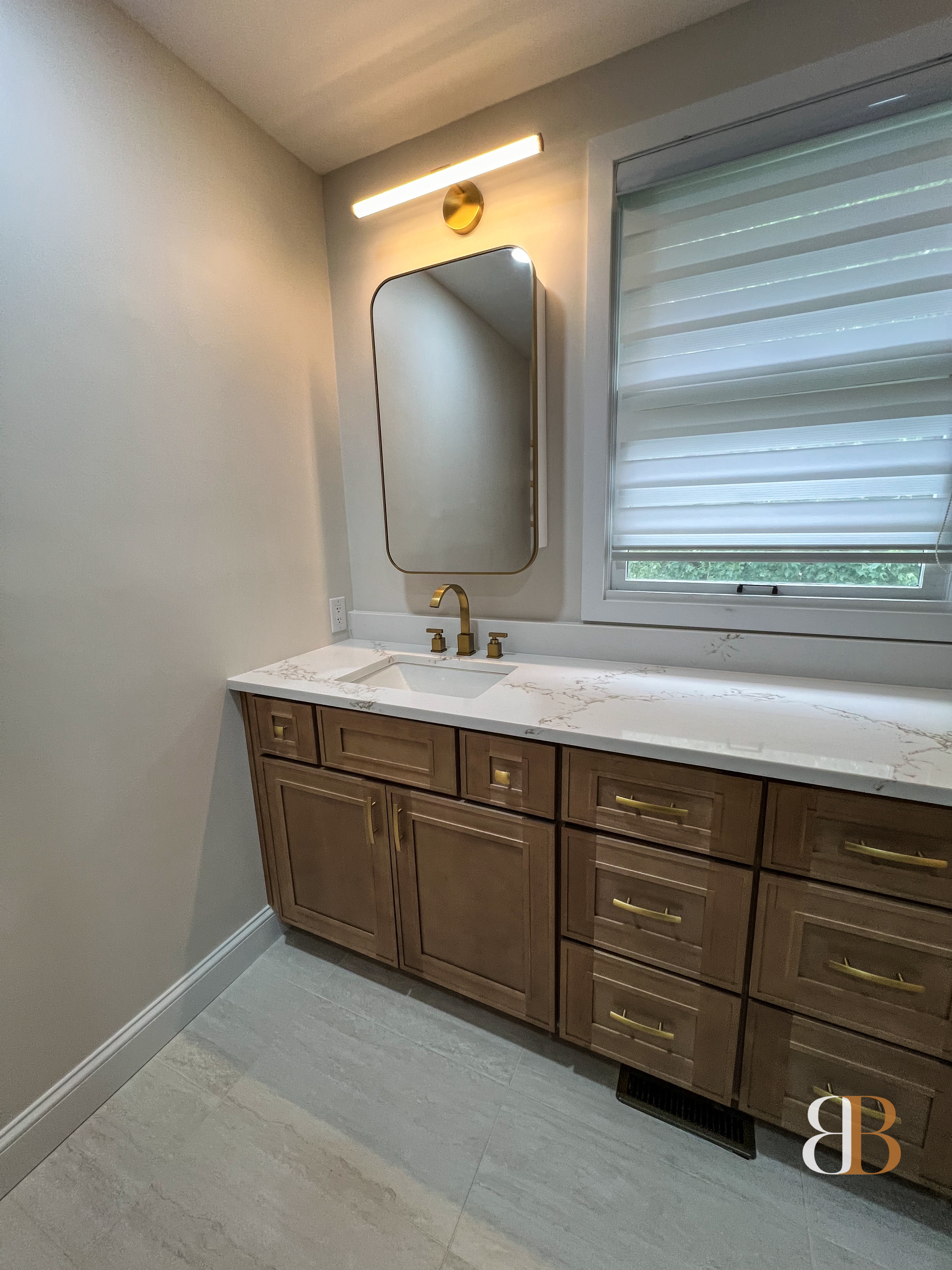 Contemporary bathroom remodel in Newtown by B&B Associates Creations — photo 4