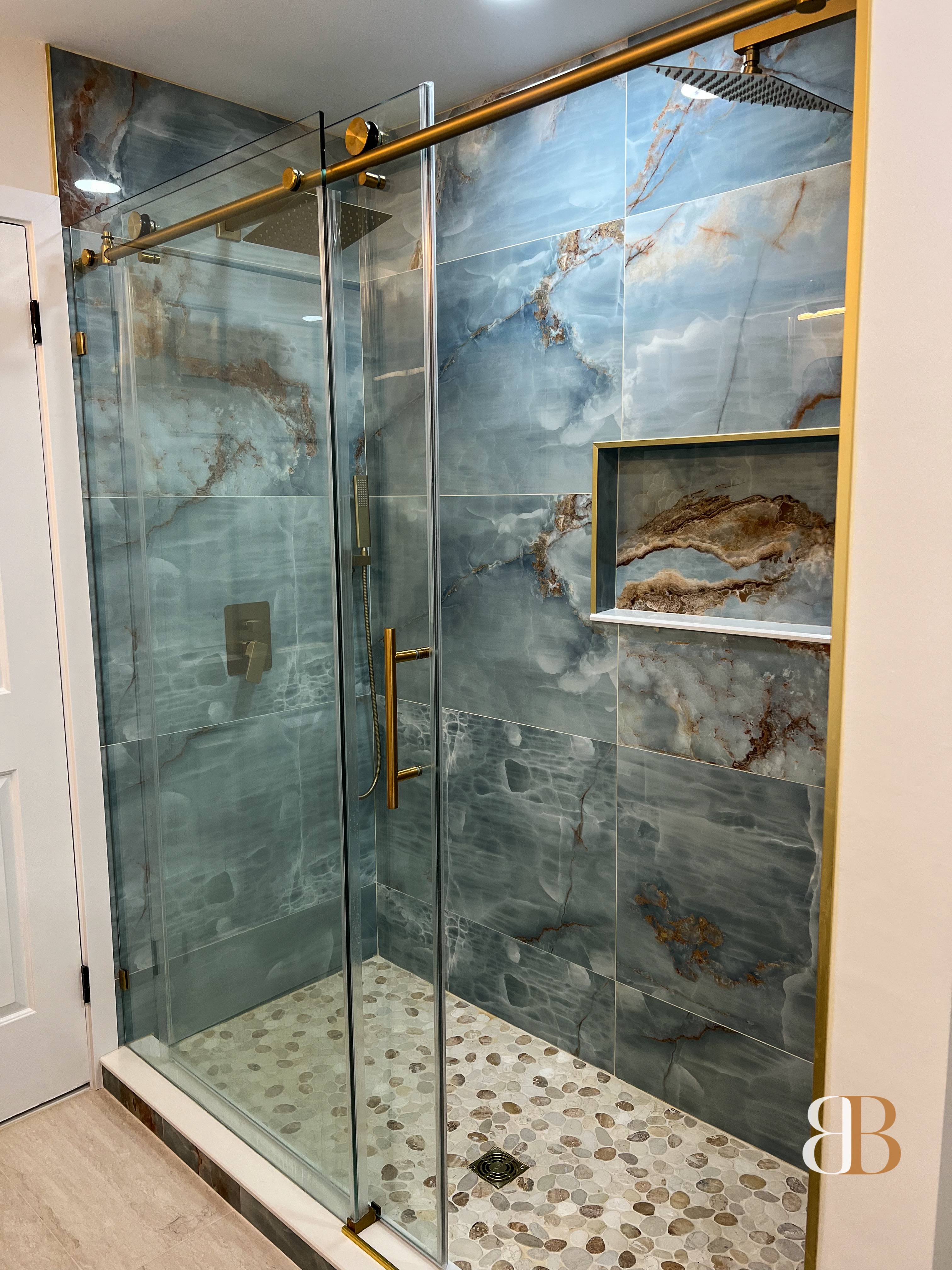 Contemporary bathroom remodel in Newtown by B&B Associates Creations — photo 5