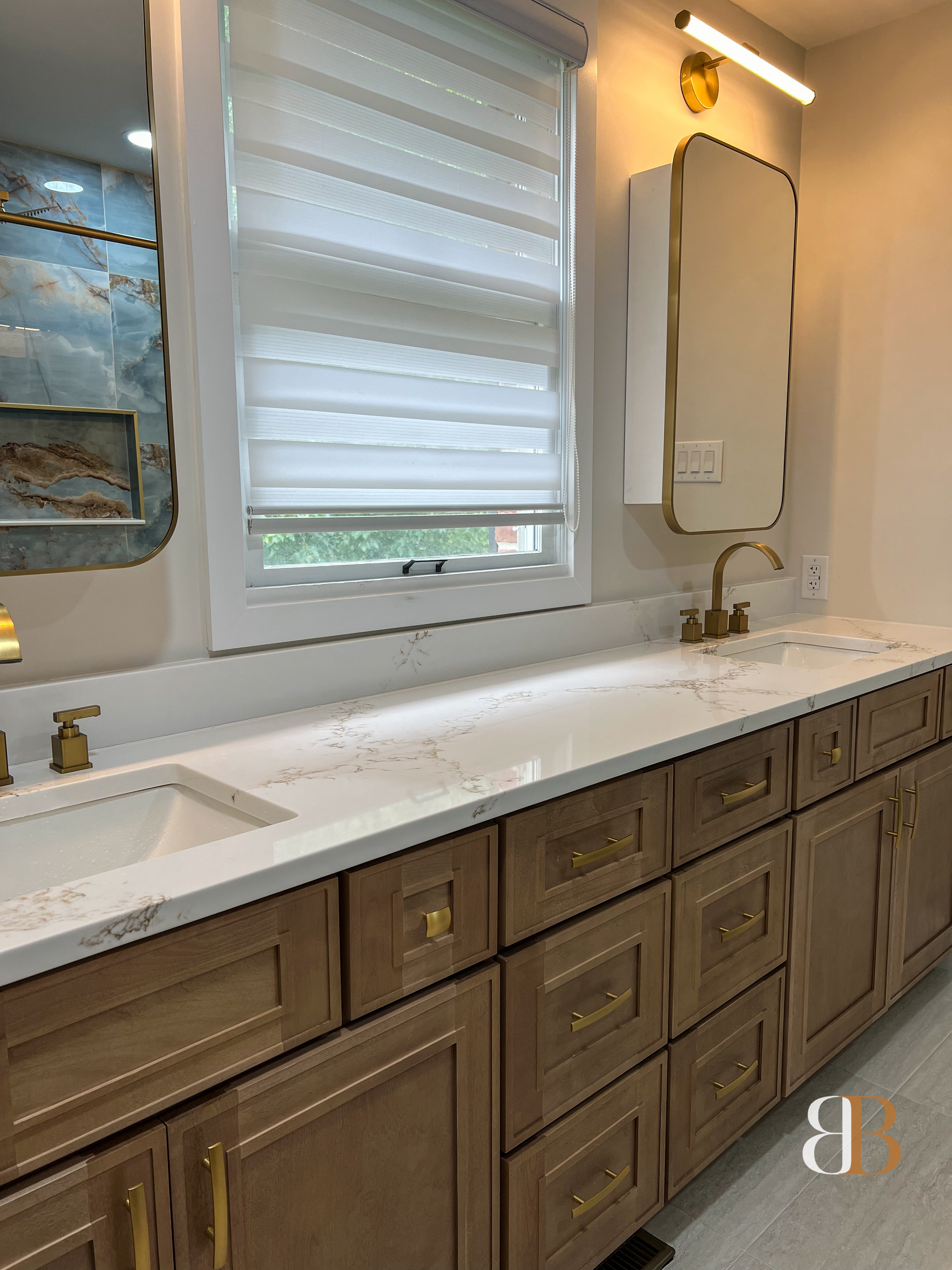 Contemporary bathroom remodel in Newtown by B&B Associates Creations — photo 8