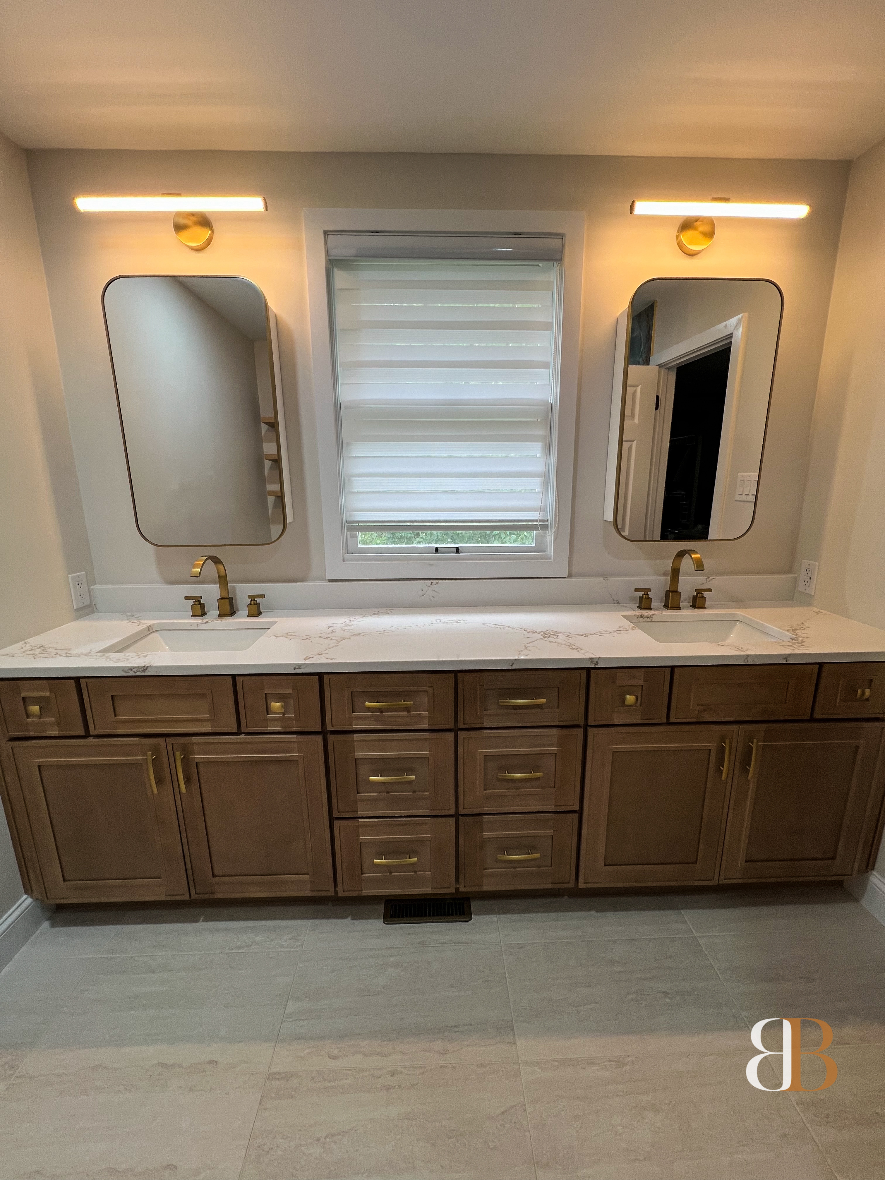 Contemporary bathroom remodel in Newtown by B&B Associates Creations — photo 9